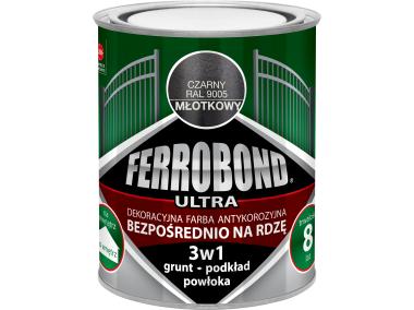 Zdjęcie: Farba antykorozyjna Ferrobond Ultra młotek czarny 0,7L JURGA