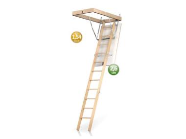 Zdjęcie: Schody strychowe OptiStep OLO Basic 60x120 cm klapa biała KRONMAT