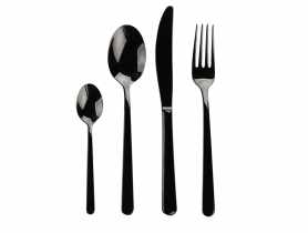 Komplet 24 sztućców Galxy Black pudełko flok