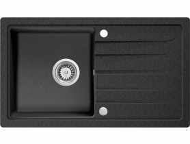 Zlewozmywak granitowy Galactic grafitowy 1-komorowy 76x44x16,5 cm DEANTE