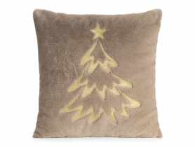 Poduszka dekoracyjna świąteczna 45x45 cm brązowo-złota EUROFIRANY