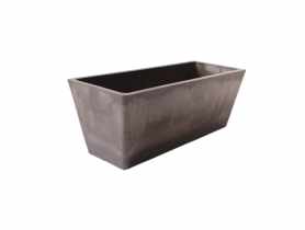 Doniczka 35x14x13 cm brązowa prostokątna TIN TOURS