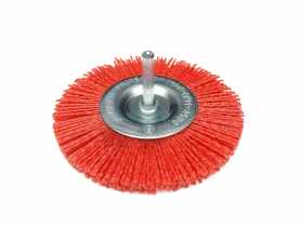 Szczotka ścierna tarczowa 100 mm z trzpieniem DEDRA