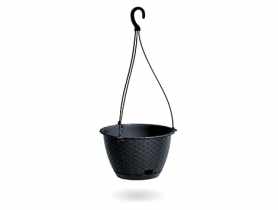 Doniczka wisząca Ratolla Round antracyt 24 cm PROSPERPLAST