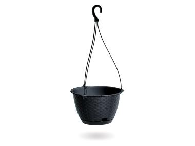 Zdjęcie: Doniczka wisząca Ratolla Round antracyt 24 cm PROSPERPLAST