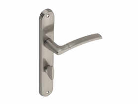 Klamka wewnętrzna Adular DH-96A szyld długi WC-P nikiel szczotkowany GAMET BASIC LINE