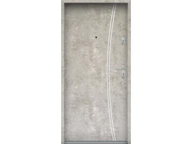 Zdjęcie: Drzwi wejściowe do mieszkań Bastion R-61 Beton naturalny 80 cm (NW) lewe ODO KR CENTER