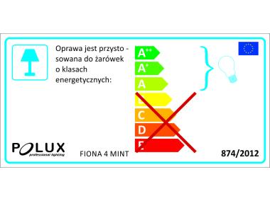Zdjęcie: Spot oświetleniowy Fiona 4xE14 mięta POLUX