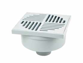 Wpust z prostym odpływem fi 50, 150x150x124 mm ZMM MAXPOL
