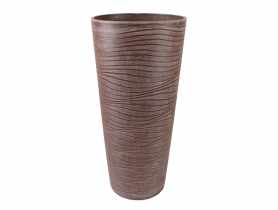 Donica z kompozytu 70 cm wysoka brązowa TIN TOURS