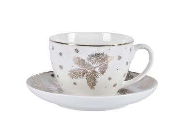Zdjęcie: Filiżanka ze spodkiem Golden Winter 200 ml ALTOMDESIGN