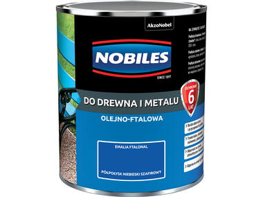 Zdjęcie: Emalia ftalowa półpołysk niebieski szafirowy Ftalonal 0,7 L NOBILES
