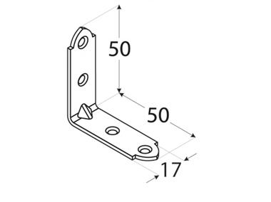 Zdjęcie: Kątownik wąski z blachy ocynkowanej 5x5x1,7 cm KW03 DMX