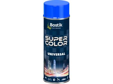 Zdjęcie: Lakier uniwersalny ogólnego zastosowania Super Color Universal niebieski RAL 5015 400 ml BOSTIK