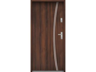 Zdjęcie: Drzwi wejściowe do mieszkań Bastion R-61 Orzech 90 cm lewe OSP KR CENTER