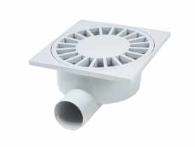Wpust z prostym odpływem fi 50, 150x150x86 mm ZMM MAXPOL