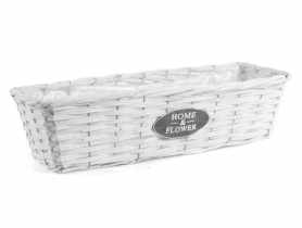 Balkonówka doniczka biała 46x16x12 cm TIN TOURS