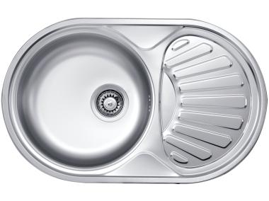 Zdjęcie: Zlewozmywak Twist dekor 1K Z/O 770x480x165, 3,5" + osprzęt DEANTE