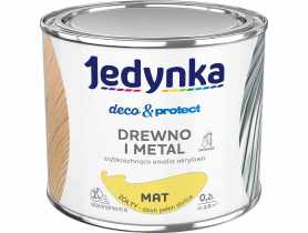 Emalia akrylowa Deco&Protect drewno i metal mat żółty 0,2 L JEDYNKA