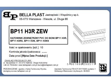 Zdjęcie: Kątownik zewnętrzy BP11 H3R ZEW biały BELLA-PLAST