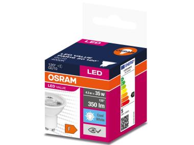 Zdjęcie: Lampa reflektorowa LED Value PAR16 White 35 4,5 W 4000 K GU10 OSRAM