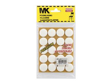 Zdjęcie: Podkładki filcowe premium fi 22 mm biały MK