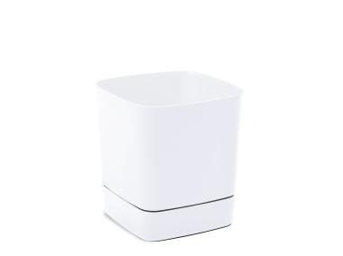Zdjęcie: Donica z podstawką Clima 25x25 cm biała LAMELA PLASTIC