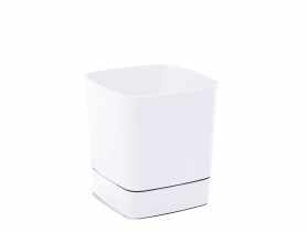 Donica z podstawką Clima 25x25 cm biała LAMELA PLASTIC