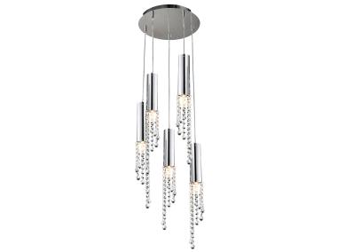 Zdjęcie: Lampa sufitowa wisząca Duero 5x3 W  LED chrom CANDELLUX