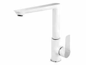 Bateria zlewozmywakowa Adore, stojąca, chrom, biały FERRO