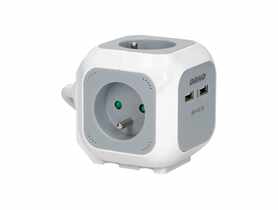 Przedłużacz 4-krotny 2 x USB przewód 1,4 m ORNO