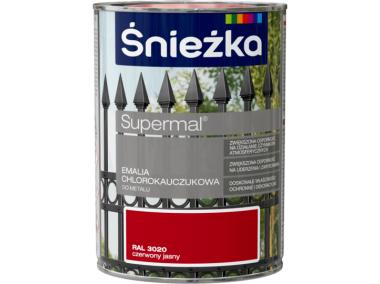 Zdjęcie: Emalia chlorok czerwony jasny RAL3020 0,9L ŚNIEŻKA