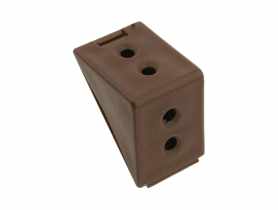 Złącze kątowe podwójne brąz 12 sztuk METRO