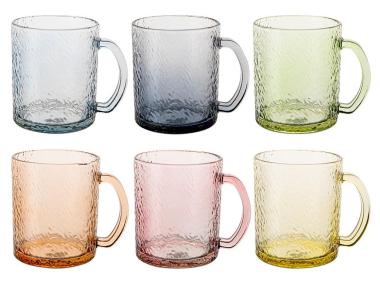 Zdjęcie: Kubek szklany kolorowy 280 ml FLORINA