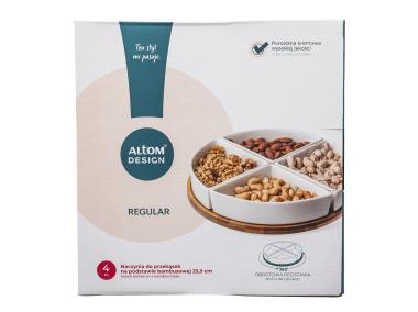 Zdjęcie: Zestaw 4 naczyń Regular na podstawie bambusowej 25,5 cm ALTOM DESIGN