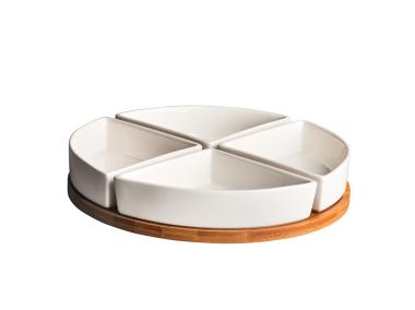 Zdjęcie: Zestaw 4 naczyń Regular na podstawie bambusowej 25,5 cm ALTOM DESIGN