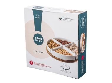 Zdjęcie: Zestaw 4 naczyń Regular na podstawie bambusowej 25,5 cm ALTOM DESIGN