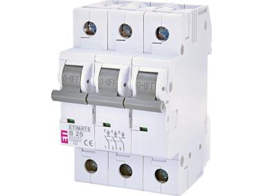 Zdjęcie: Wyłącznik nadprądowy B 25A 3P ETI 02115518 POLMARK