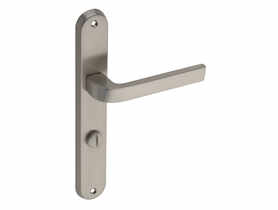 Klamka wewnętrzna Arco DH-95A szyld długi WC-L nikiel szczotkowany GAMET BASIC LINE