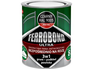 Zdjęcie: Farba antykorozyjna Ferrobond Ultra połysk czarny 0,7L JURGA