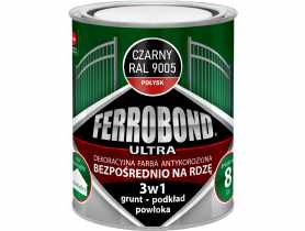 Farba antykorozyjna Ferrobond Ultra połysk czarny 0,7 L JURGA