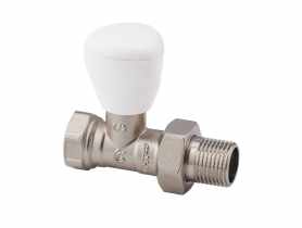 Zawór na zawieszce grzejnikowy zasilający prosty 1/2" CALIDO