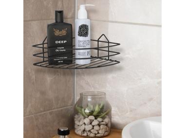 Zdjęcie: Półka łazienkowa Presto narożna czarna SEPIO