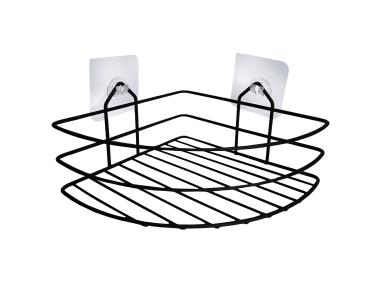 Zdjęcie: Półka łazienkowa Presto narożna czarna SEPIO