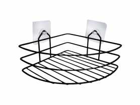 Półka łazienkowa Presto narożna czarna SEPIO