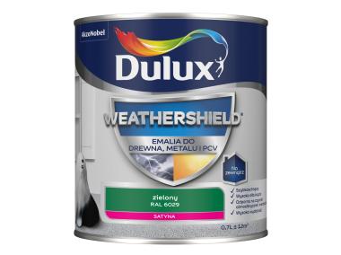 Zdjęcie: Emalia do drewna, metalu i PCV Weathershield 0,7 L zielony RAL 6029 DULUX