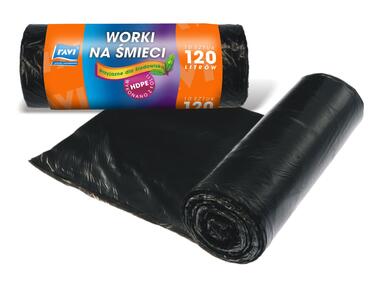 Zdjęcie: Worki na śmieci 120 L HDPE - 10 szt. RAVI