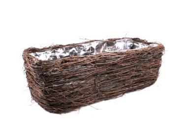 Zdjęcie: Balkonówka z brzozy z folią 51x21x17 cm prostokątna TIN TOURS