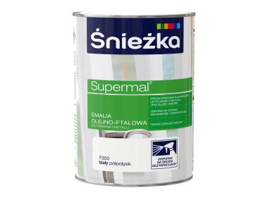 Zdjęcie: Emalia Supermal półpołysk biały F300 0,8L ŚNIEŻKA