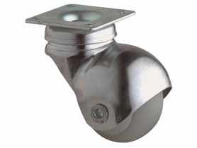 Kółka meblowe gumowe 48x48 mm, fi 50 mm, 30 kg HSI